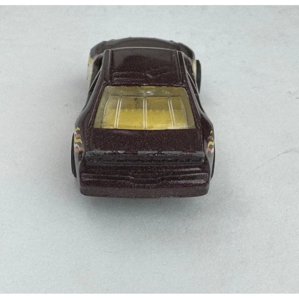 Hot Wheels 1996 T Bird Stock Car Burgundy with Side Flames Diecast Racing Toy